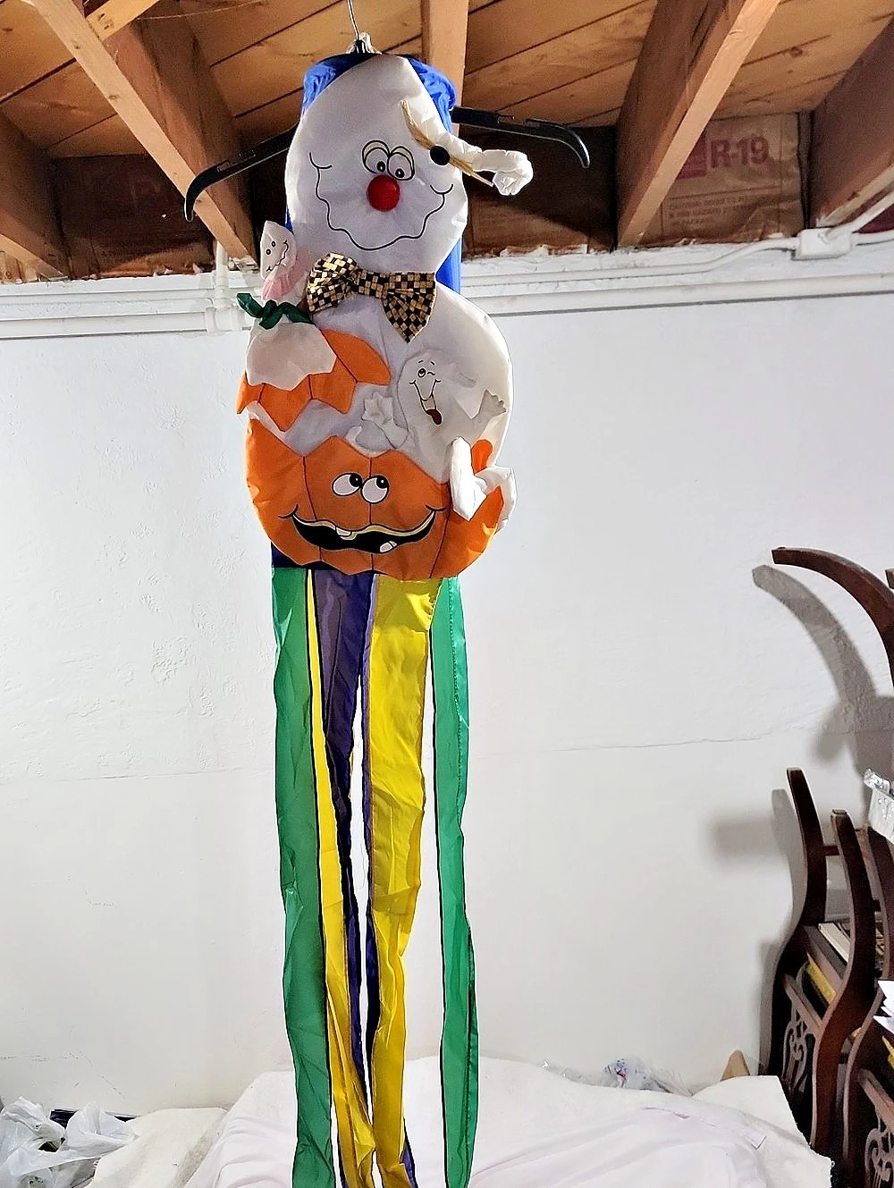Halloween Hanging Wind Sock Decor Adorable Pumpkin Ghosts